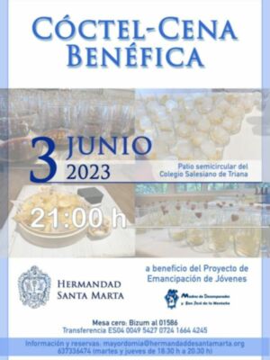 El 3 de junio cena benéfica del Proyecto de Enmacipacion de Jóvenes de San José de la Montaña