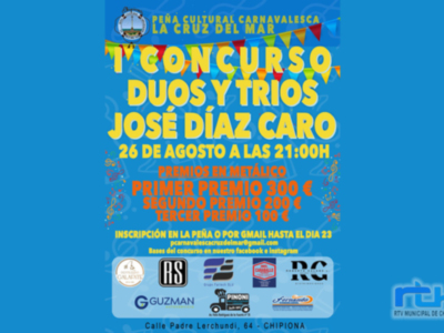 La Peña Cultural Carnavalesca La Cruz del Mar organiza el ‘I Concurso de Dúos y Tríos José Díaz Caro’  