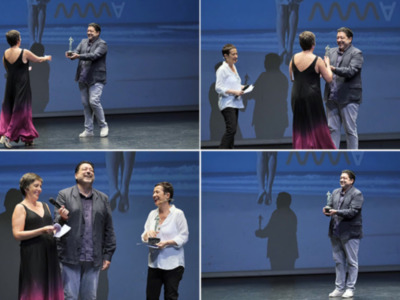 La montadora Ana Álvarez-Ossorio recoge el Premio "Cineasta Andaluza" de Canal Sur en la gala de clausura del Festival de Cine GENERAMMA 2023