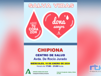 Llamada a donar sangre y regalar vida el miércoles 10 de enero en Chipiona