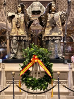 Te Deum y homenaje a Cristóbal Colón marcan la celebración del Día de la Hispanidad en la Catedral de Sevilla.