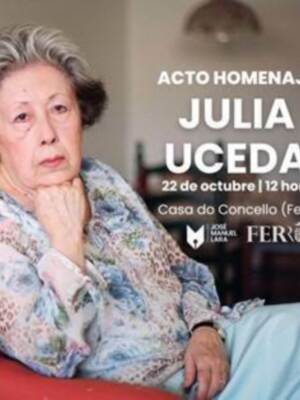 La poeta Julia Uceda, vinculada a la Colección Vandalia, recibe un homenaje en Ferrol, mañana, 22 de octubre
