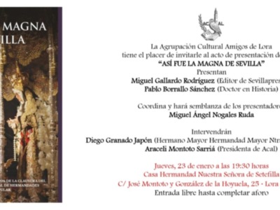 Así fue la magna de Sevilla 2024, será presentado el 23 de enero a las 7,30 de la tarde en la Casa de la Virgen de Setefilla de Lora del Rio.