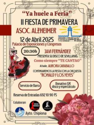 Alzheimer Chipiona celebrará el sábado 12 de abril su Fiesta de la Primavera 