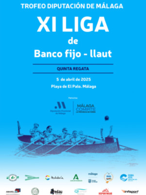 El Trofeo Diputación de Málaga de remo, quinta regata de la Liga Andaluza de banco fijo en llaut, en El Palo