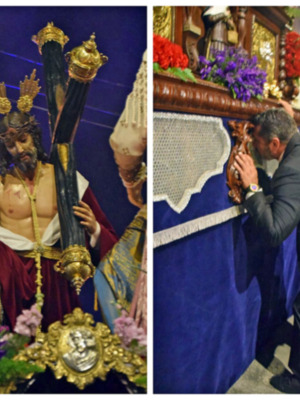 Jesús de la Caridad recorre las calles del norte de Sevilla en su procesión de Cuaresma