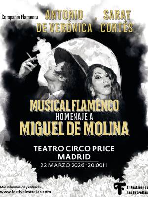 Musical flamenco homenaje a Miguel De Molina el 22 de marzo en Madrid
