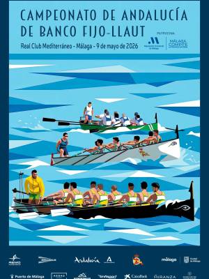 El Campeonato de Andalucía de remo en banco fijo llaut, en La Malagueta