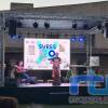 Una performance de Alfredo Zarazaga y el guitarrista Paco Vidal ayer en la jornada inaugural en Cádiz de un emergente Sures Festival