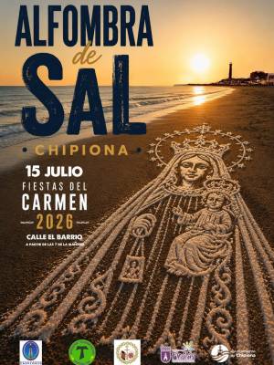 La chipionera calle El Barrio volverá a lucir una alfombra de sal por la festividad de la Virgen del Carmen