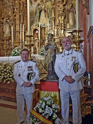La Comandancia Naval de Sevilla celebra una solemne Eucaristía en honor de la Virgen del Carmen en la Capilla de los Marineros