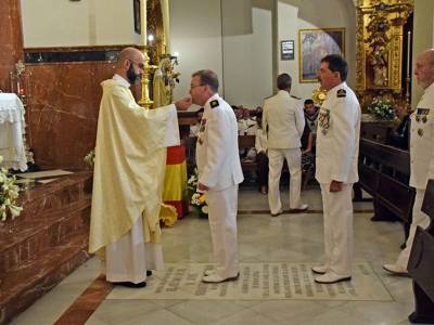 La Comandancia Naval de Sevilla celebra una solemne Eucaristía en honor de la Virgen del Carmen en la Capilla de los Marineros