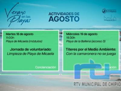 Voluntariado y títeres por el medio ambiente esta semana en las playas de Chipiona