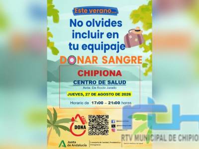 Anuncian una nueva donación colectiva de sangre en Chipiona para el 27 de agosto