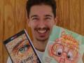 Diego García Fernández con sus libros «Una entre un millón» y «Pedro y su espejito».