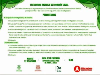 Plataforma Andaluza de Economía Social – Workshop 2